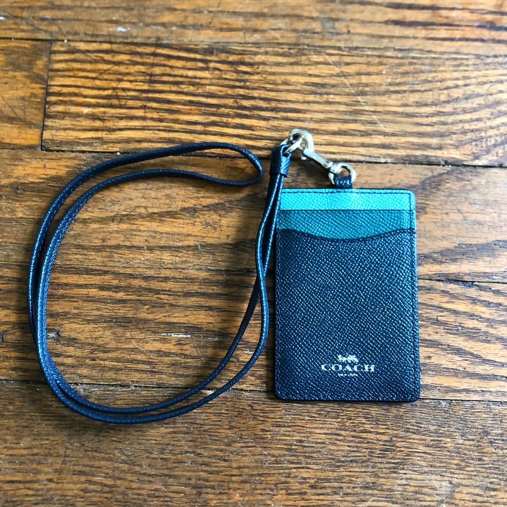 Coach wallet on detachable lanyard